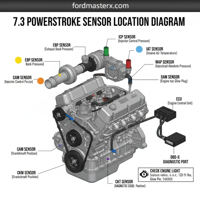 7.3 powerstroke sensor location diagram diagram with labeled components and explanations