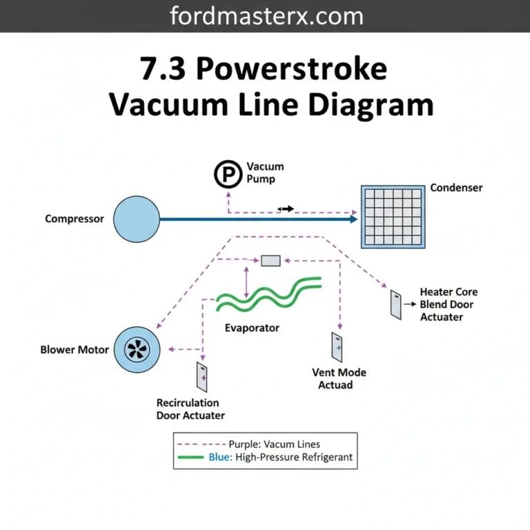 7.3 powerstroke vacuum line diagram diagram with labeled components and explanations