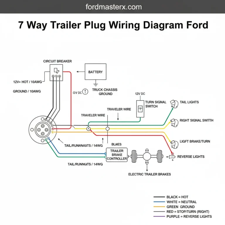 7 way trailer plug wiring diagram ford diagram with labeled components and explanations