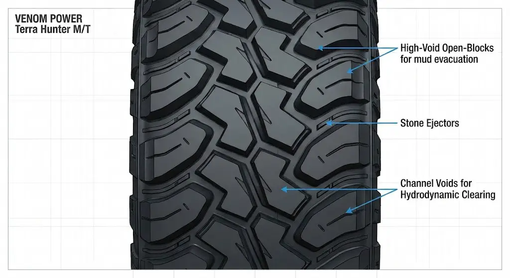 Tread Pattern and Hydrodynamic Design