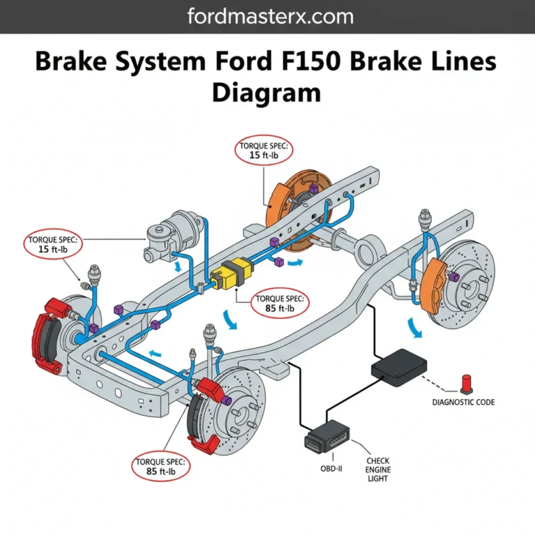 brake system ford f150 brake lines diagram diagram with labeled components and explanations