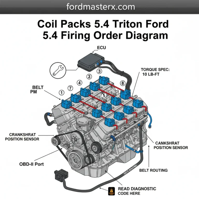 coil packs 5.4 triton ford 5.4 firing order diagram diagram with labeled components and explanations