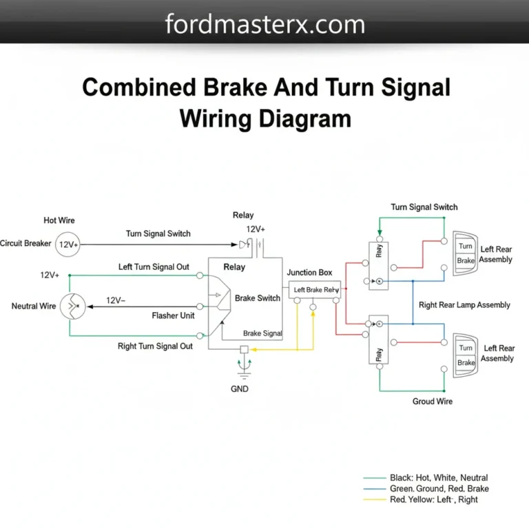 combined brake and turn signal wiring diagram diagram with labeled components and explanations