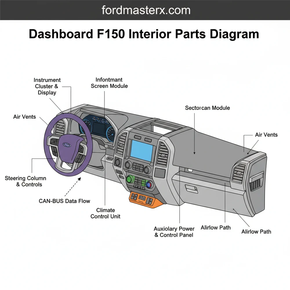 dashboard f150 interior parts diagram diagram with labeled components and explanations