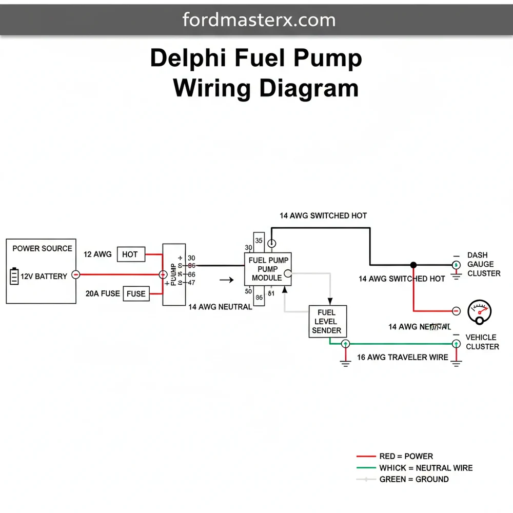 delphi fuel pump wiring diagram diagram with labeled components and explanations