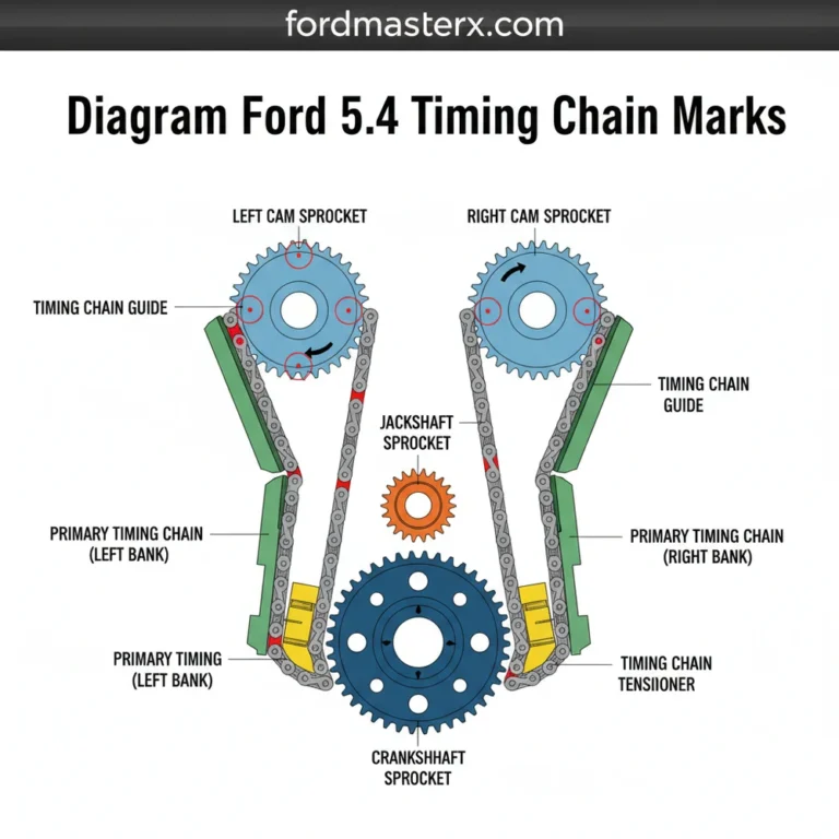 diagram ford 5.4 timing chain marks diagram with labeled components and explanations