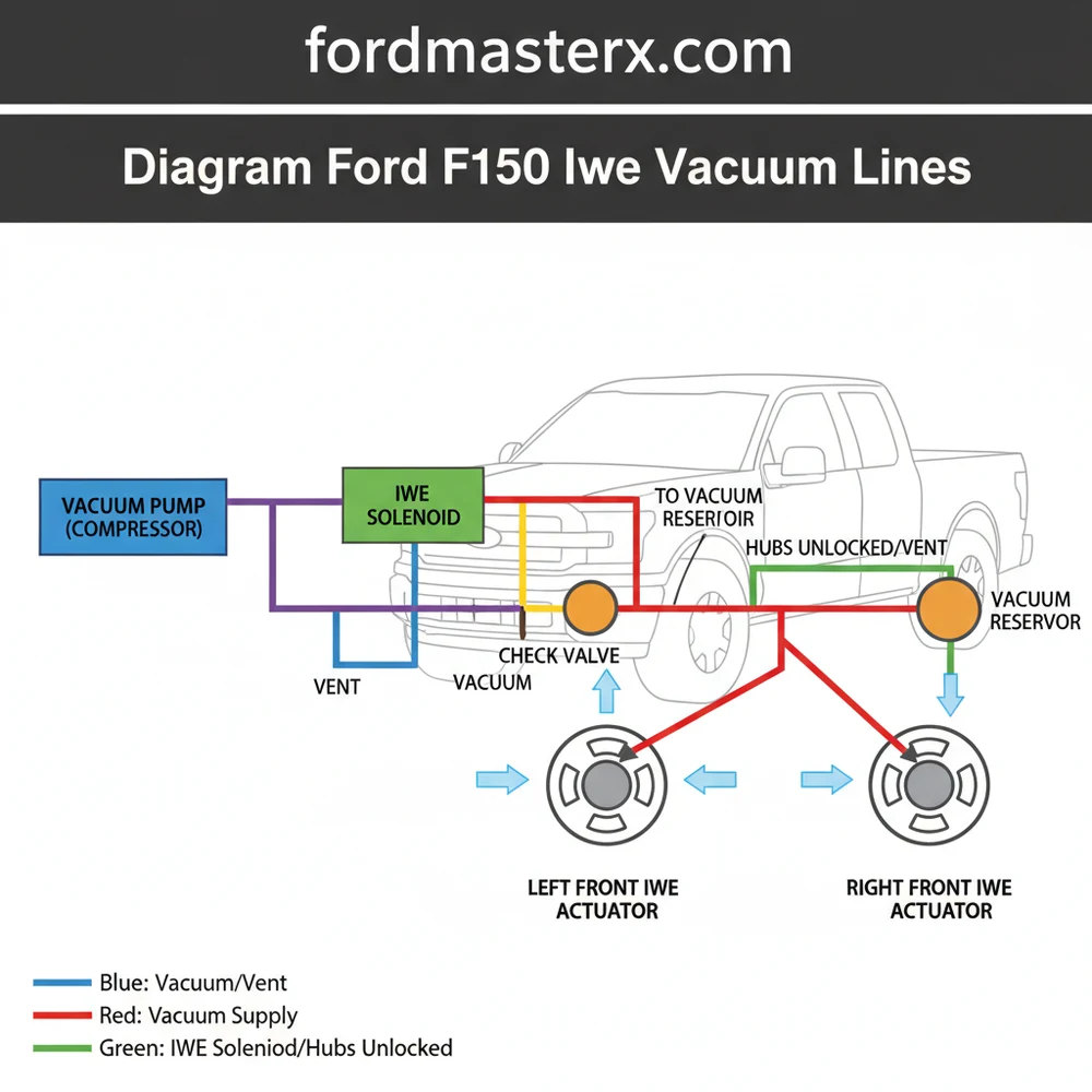 diagram ford f150 iwe vacuum lines diagram with labeled components and explanations