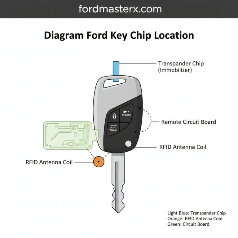 diagram ford key chip location diagram with labeled components and explanations