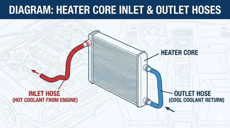 diagram heater core inlet and outlet hoses