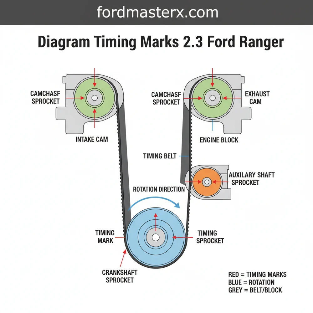 diagram timing marks 2.3 ford ranger diagram with labeled components and explanations