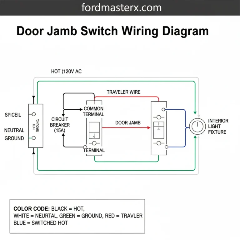 door jamb switch wiring diagram diagram with labeled components and explanations