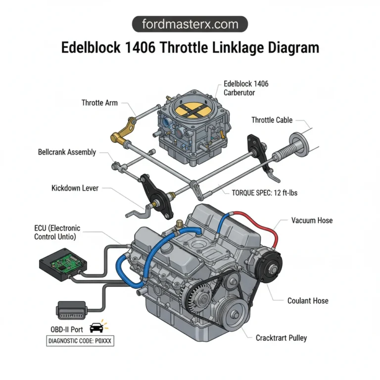 edelbrock 1406 throttle linkage diagram diagram with labeled components and explanations