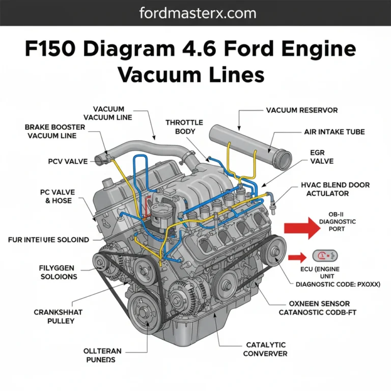f150 diagram 4.6 ford engine vacuum lines diagram with labeled components and explanations