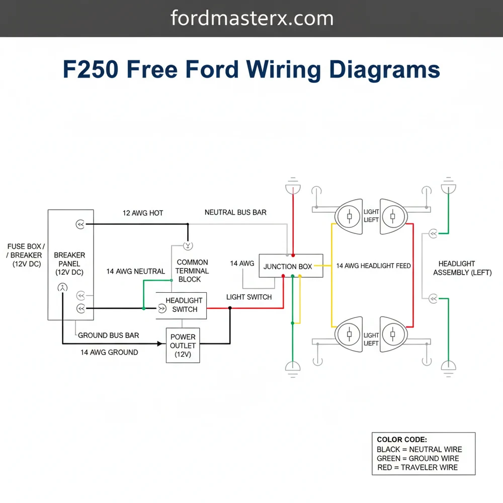 f250 free ford wiring diagrams diagram with labeled components and explanations