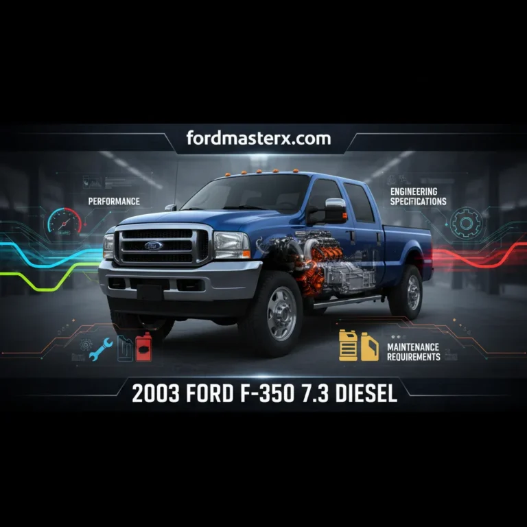 2003 Ford F350 7.3 Diesel Performance, Engineering Specifications, And Maintenance Requirements