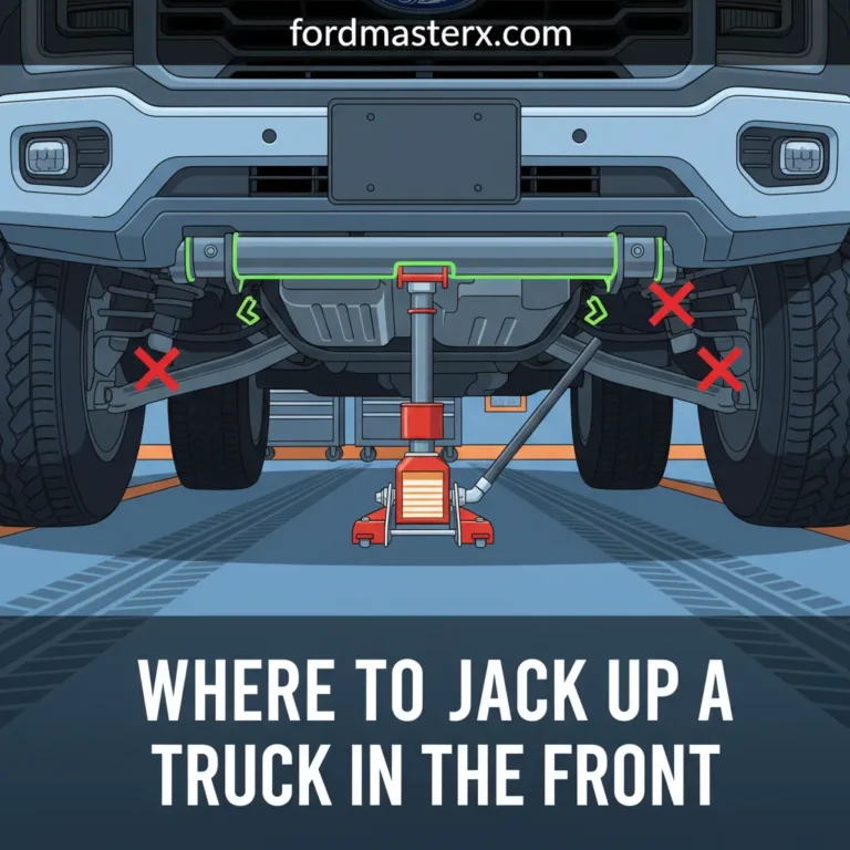 Where To Jack Up A Truck In The Front: Safe Lift Point Identification And Procedures