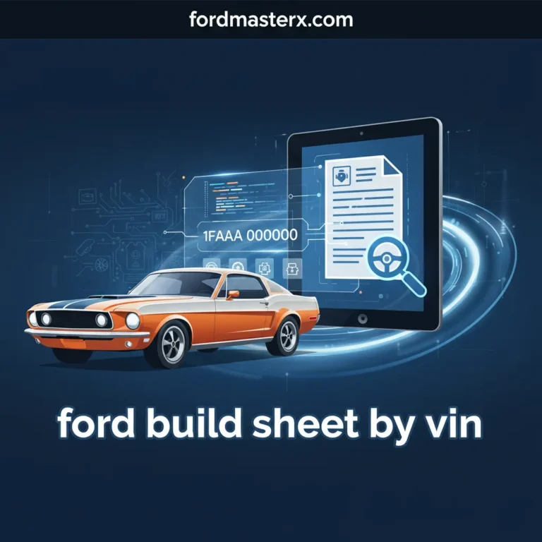 Ford Build Sheet By Vin: Verifying Original Factory Specifications And Equipment