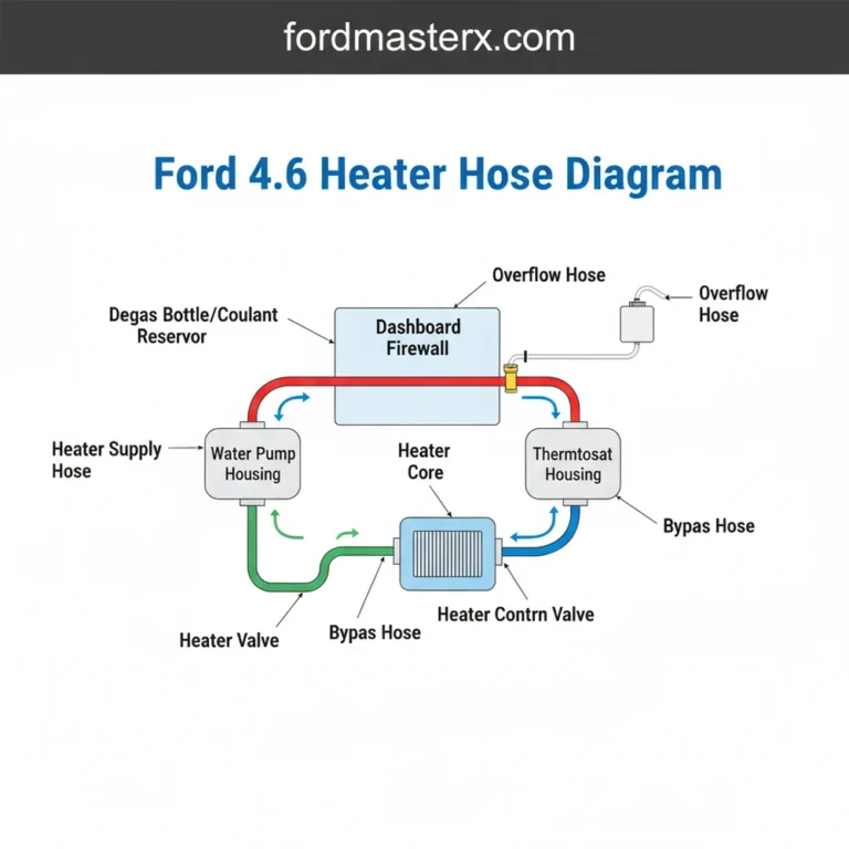 ford 4.6 heater hose diagram diagram with labeled components and explanations