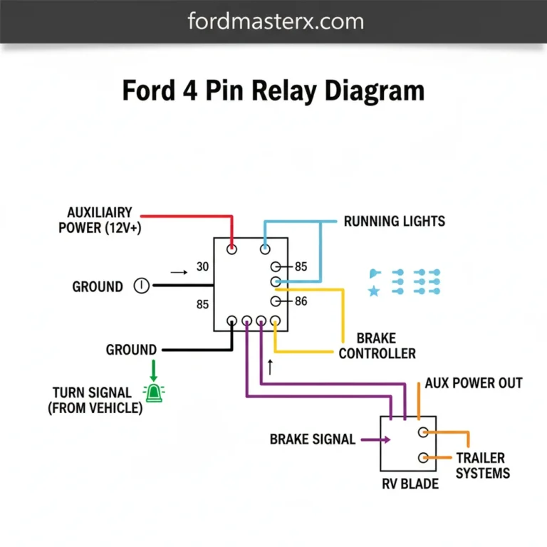ford 4 pin relay diagram diagram with labeled components and explanations