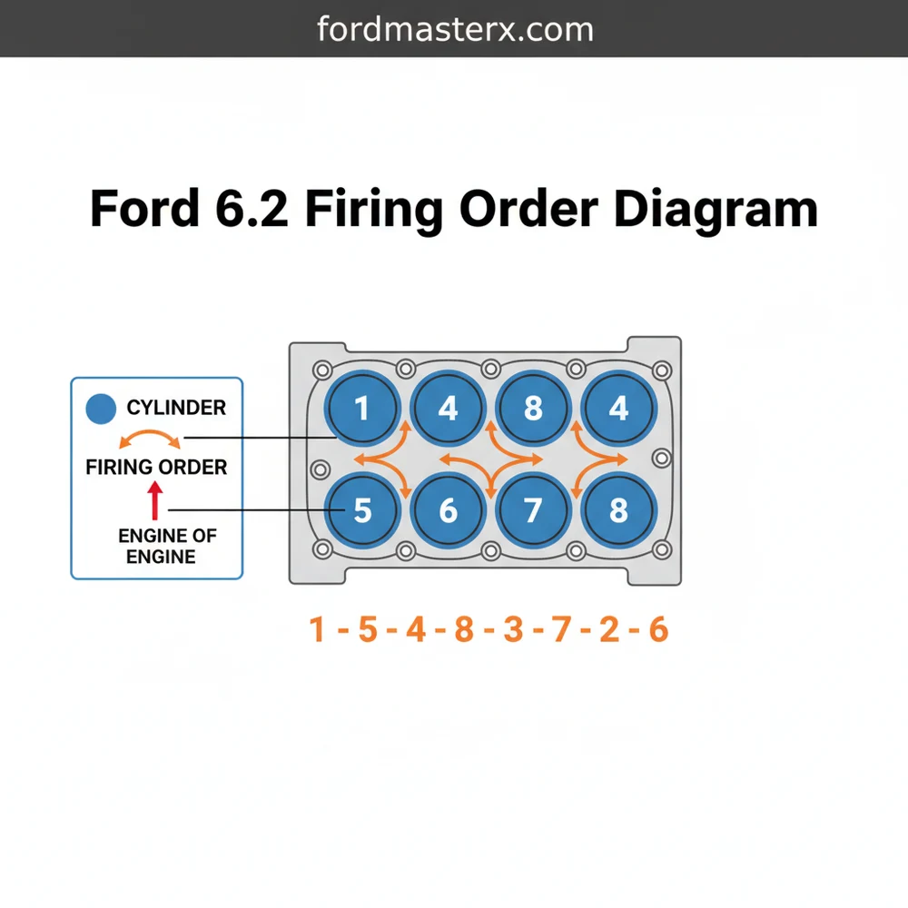ford 6.2 firing order diagram diagram with labeled components and explanations