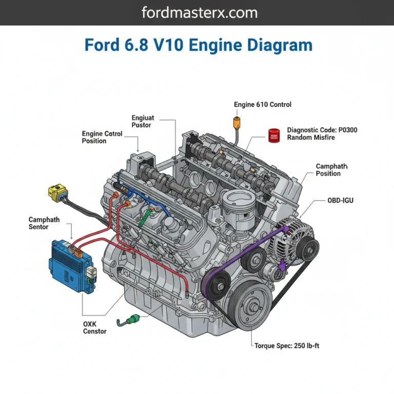 ford 6.8 v10 engine diagram diagram with labeled components and explanations