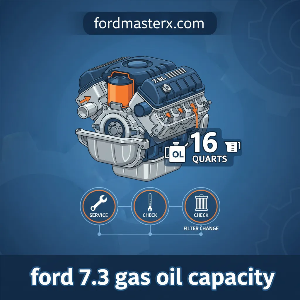 ford 7.3 gas oil capacity