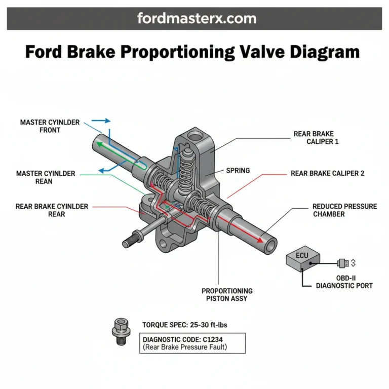 ford brake proportioning valve diagram diagram with labeled components and explanations