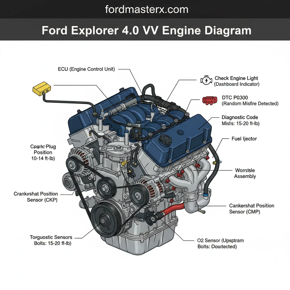 ford explorer 4.0 v6 engine diagram diagram with labeled components and explanations