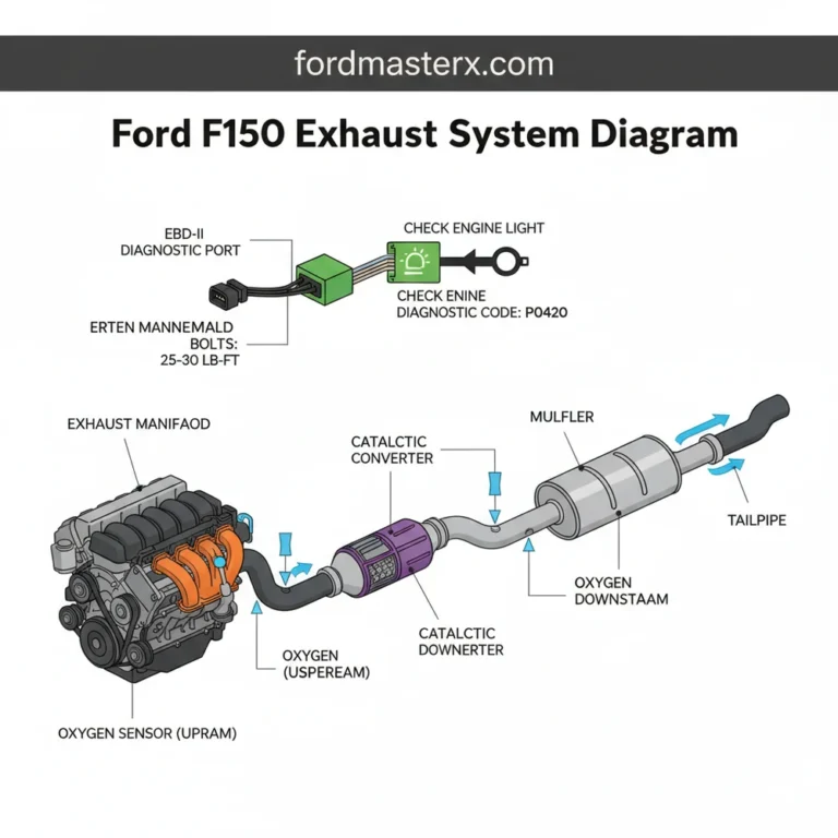 ford f150 exhaust system diagram diagram with labeled components and explanations