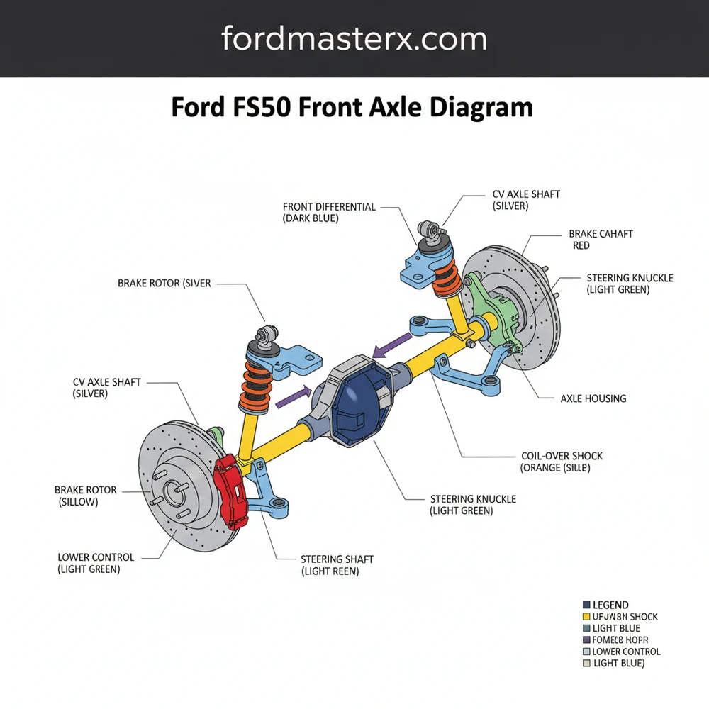 ford f150 front axle diagram diagram with labeled components and explanations