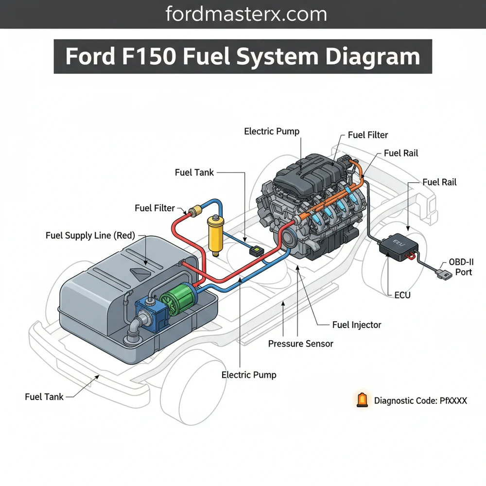 ford f150 fuel system diagram diagram with labeled components and explanations