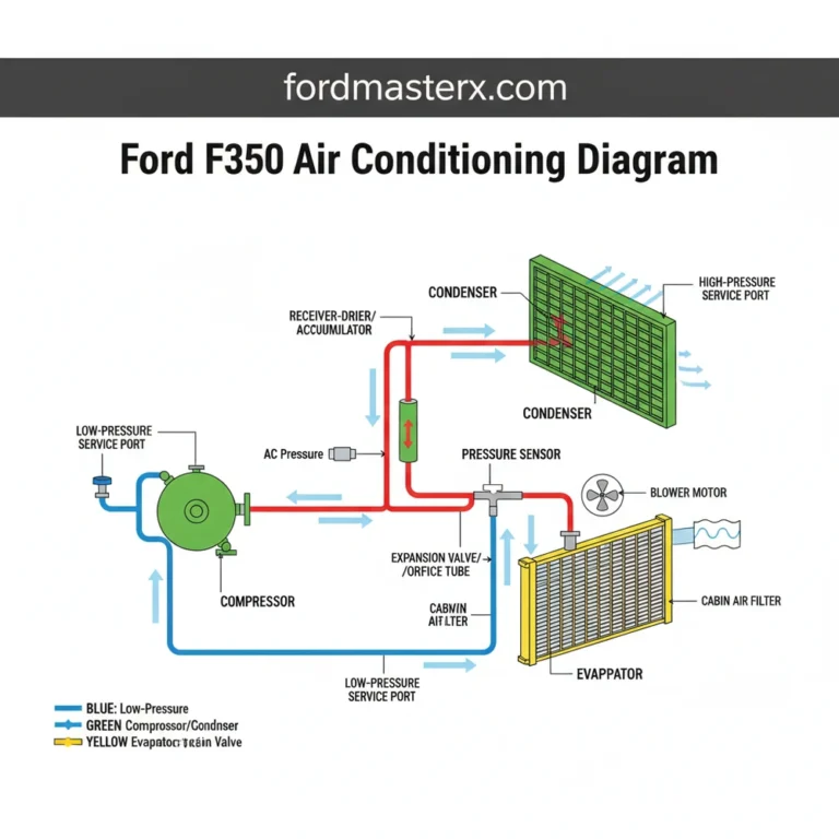 ford f350 air conditioning diagram diagram with labeled components and explanations