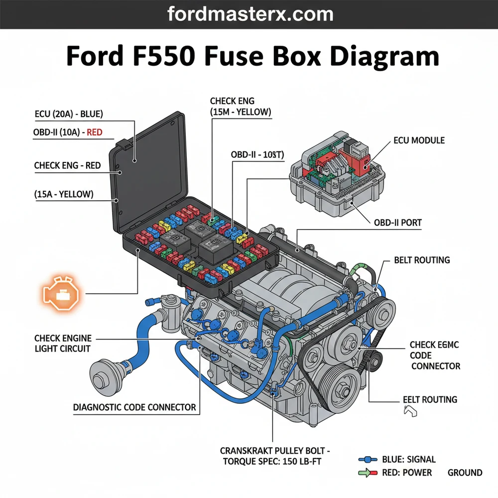 ford f350 fuse box diagram diagram with labeled components and explanations