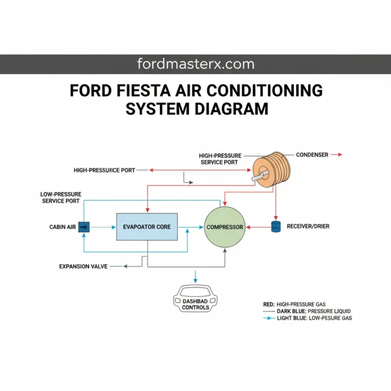 ford fiesta air conditioning system diagram diagram with labeled components and explanations
