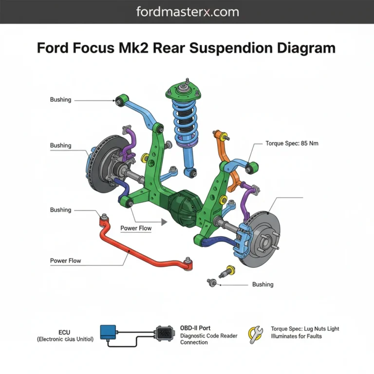 ford focus mk2 rear suspension diagram diagram with labeled components and explanations