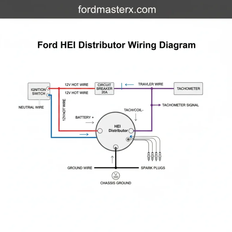 ford hei distributor wiring diagram diagram with labeled components and explanations