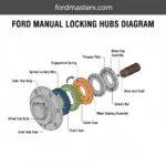 ford manual locking hubs diagram diagram with labeled components and explanations