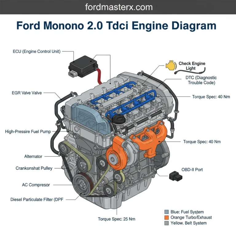 ford mondeo 2.0 tdci engine diagram diagram with labeled components and explanations