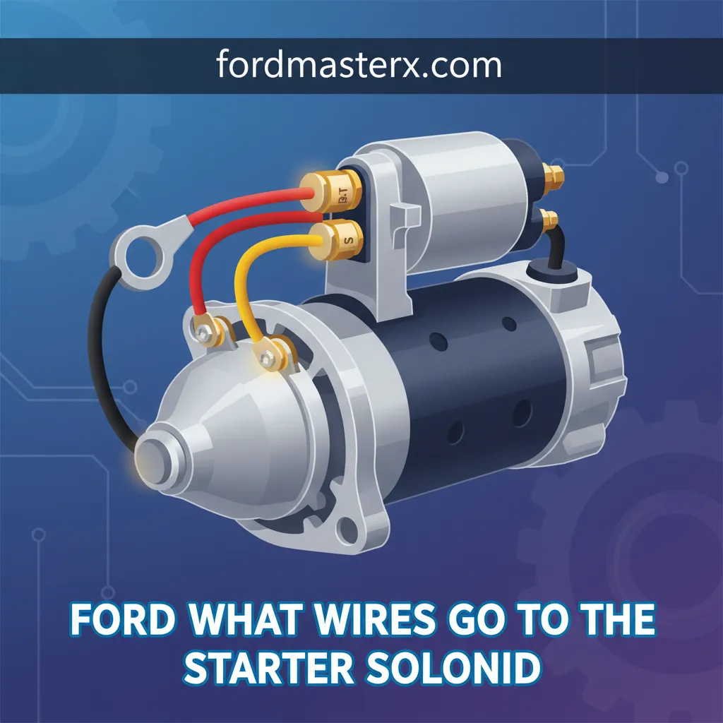 ford what wires go to the starter solenoid