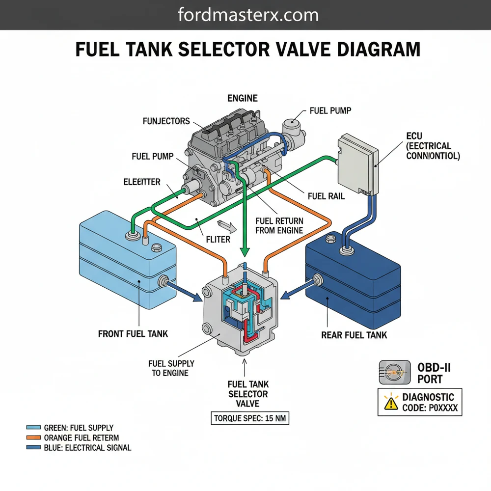 fuel tank selector valve diagram diagram with labeled components and explanations