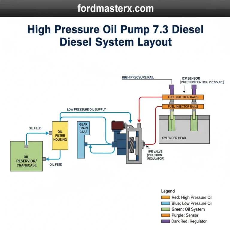 high pressure oil pump 7.3 diesel diagram diagram with labeled components and explanations