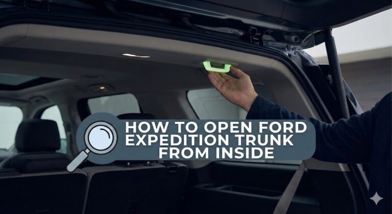 how to open ford expedition trunk from inside