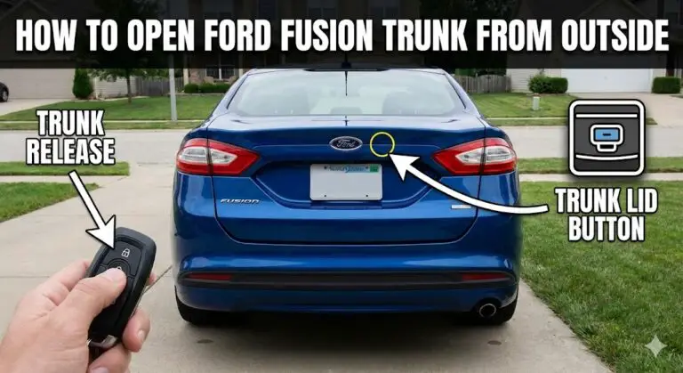 how to open ford fusion trunk from outside