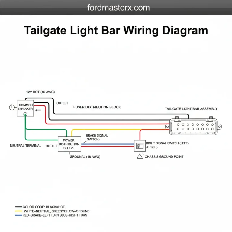 tailgate light bar wiring diagram diagram with labeled components and explanations