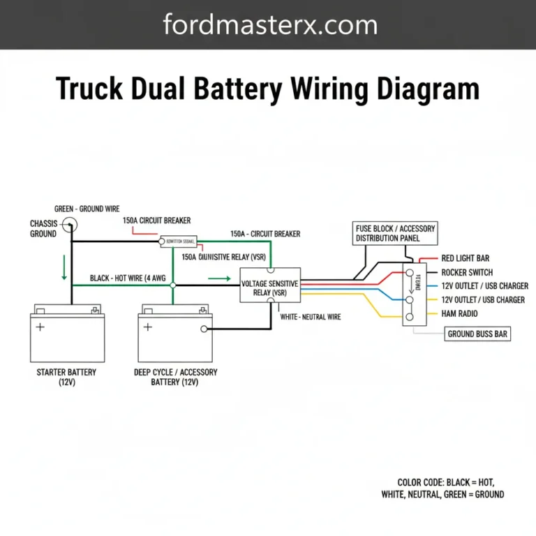 truck dual battery wiring diagram diagram with labeled components and explanations
