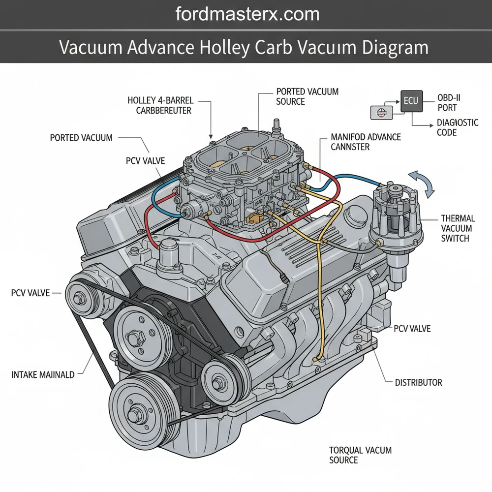 Vacuum Advance Holley Carb Vacuum Diagram: Easy Setup Guide