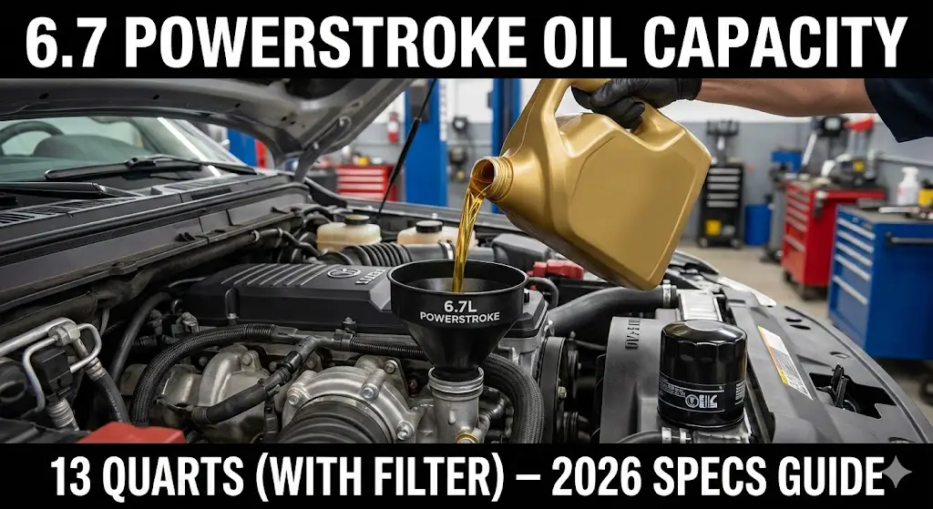 6.7 powerstroke oil capacity with filter