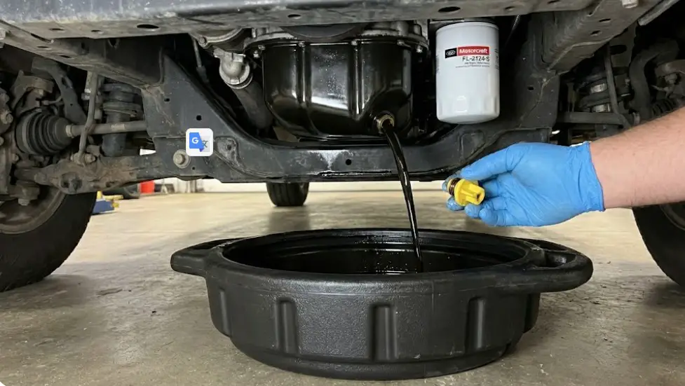 DIY Oil Change in Progress