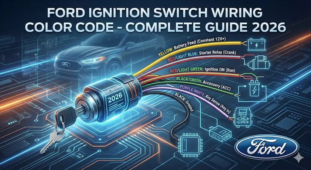 ford ignition switch wiring color code