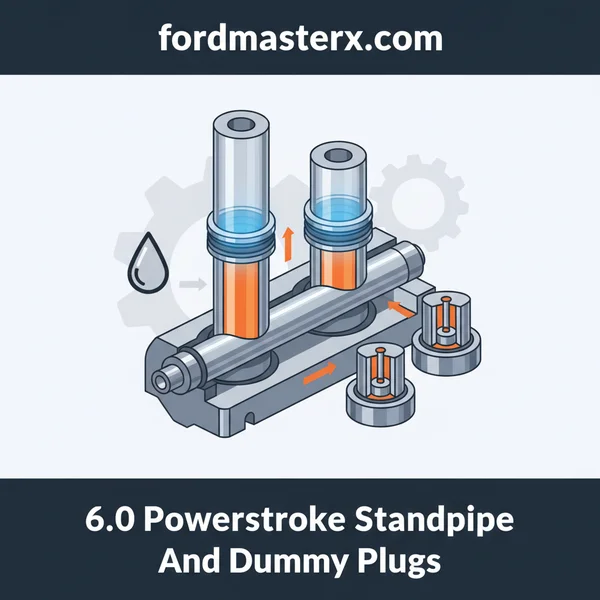 6 0 powerstroke standpipe and dummy plug featured